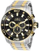 Invicta Herrklocka 26081 Pro Diver Svart/Gulguldtonat stål Ø50 mm