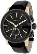 Gucci Herrklocka YA101203 G Chrono Svart/Läder Ø44 mm