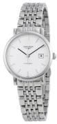 Longines Damklocka L4.310.4.12.6 Elegant Vit/Stål Ø29 mm