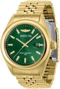 Invicta Damklocka 38427 Aviator Grön/Gulguldtonat stål Ø38 mm