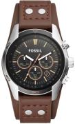 Fossil Herrklocka CH2891 Coachman Svart/Läder Ø44 mm