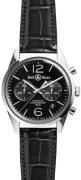 Bell & Ross Herrklocka BRG126-BL-ST-SCR BR 126 Svart/Läder Ø41