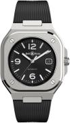 Bell & Ross Herrklocka BR-05-BLACK-STEEL-RUBBER Br 05 Svart/Gummi