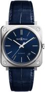 Bell & Ross BRS-92-BLUE-STEEL Br 05 Blå/Läder