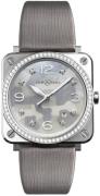 Bell & Ross BR-S-GREY-CAMOUFLAGE-DIAMONDS Br S Quartz Grå/Satin