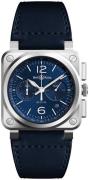 Bell & Ross Herrklocka BR-03-94-BLUE-STEEL Br 03-94 Blå/Läder