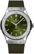 Hublot Herrklocka 511.NX.8970.RX Classic Fusion Grön/Gummi Ø45 mm