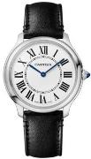 Cartier WSRN0031 Ronde Must Vit/Läder Ø36 mm