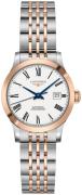 Longines Damklocka L2.321.5.11.7 Record Vit/18 karat roséguld Ø30 mm