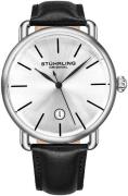 Stührling Original Herrklocka 3913.1 Symphony Silverfärgad/Läder