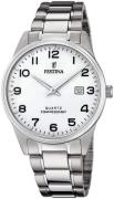 Festina Herrklocka F20511-1 Classic Vit/Stål Ø39.5 mm