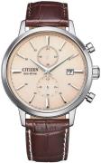 Citizen Herrklocka CA7061-26X Chrono Beige/Läder Ø42 mm