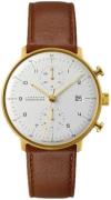 Junghans Herrklocka 27/7800.02 Max Bill Vit/Läder Ø40 mm