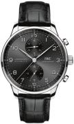 IWC Herrklocka IW371609 Portuguese Svart/Läder Ø41 mm