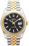 Rolex Herrklocka 126333-0014 Datejust 41 Svart/18 karat gult guld