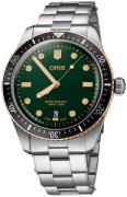 Oris Herrklocka 01 733 7707 4357-07 8 20 18 Diving Grön/Stål Ø40 mm