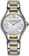 Raymond Weil Damklocka 5124-SPS-00985 Raymond Noemia Vit/Gulguldtonat