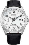 Citizen Herrklocka CB0250-17A Radio Controlled Vit/Läder Ø43 mm