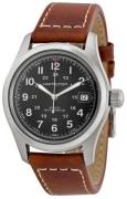 Hamilton Herrklocka H70455533 Khaki Field Svart/Läder Ø38 mm