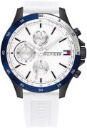 Tommy Hilfiger Herrklocka 1791723 Vit/Gummi Ø46 mm