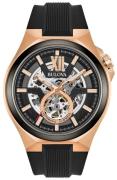 Bulova Herrklocka 98A177 Svart/Gummi Ø46 mm