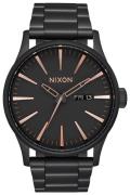 Nixon Herrklocka A356957-00 The Sentry Svart/Stål Ø42 mm