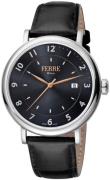 Ferrè Milano Herrklocka FM1G111L0021 Riccardo Svart/Läder Ø43 mm