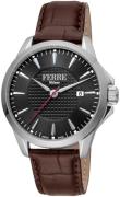 Ferrè Milano Herrklocka FM1G157L0011 Lenio Svart/Läder Ø42 mm