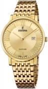 Festina Herrklocka F20020-2 Gulguldstonad/Gulguldtonat stål Ø39 mm