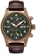 IWC Herrklocka IW387902 Pilots Spitfire Grön/Läder Ø41 mm