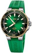 Oris Herrklocka 01 400 7769 6357-07 4 22 77FC Aquis Grön/Gummi