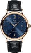 IWC Herrklocka IW356522 Portofino Blå/Läder Ø40 mm