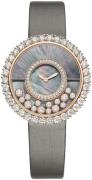 Chopard Damklocka 204035-5001 Happy Diamonds Vit/Satin Ø38 mm