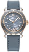 Chopard Damklocka 278587-6001 Happy Sport Blå/Läder Ø40 mm