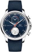 IWC Herrklocka IW390704 Portugieser Blå/Gummi Ø44.6 mm