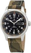 Hamilton Herrklocka H70535031 Khaki Field Svart/Läder Ø42 mm