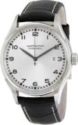 Hamilton Herrklocka H32612551 Jazzmaster Silverfärgad/Läder Ø42 mm