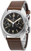 Hamilton Herrklocka H76409530 Khaki Aviation Svart/Läder Ø40 mm