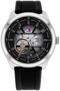 Tommy Hilfiger Herrklocka 1791886 Oliver Svart/Gummi Ø42 mm