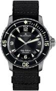 Blancpain Herrklocka 5015-12B30-NABA Fifty Fathoms Svart/Textil Ø45