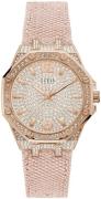 Guess Damklocka GW0408L3 Shimmer Roséguldstonad/Textil Ø38 mm