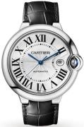 Cartier Herrklocka WSBB0026 Ballon Bleu De Silverfärgad/Läder Ø42