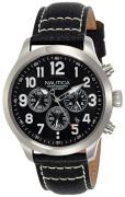 Nautica Herrklocka NAI14516G Chronograph Svart/Läder Ø44 mm