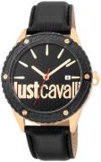 Just Cavalli Herrklocka JC1G080L0025 Svart/Läder Ø44 mm