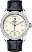 Tudor M56000-0184 Glamour Day-Date Vit/Läder Ø39 mm