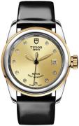 Tudor Damklocka M51003-0019 Glamour Date Gulguldstonad/Läder Ø26 mm