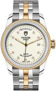 Tudor M56003-0113 Glamour Day-Date Vit/18 karat gult guld Ø39 mm