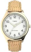 Timex Damklocka TW2U81100 Easy Reader Vit/Läder Ø32 mm