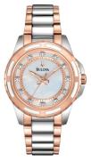 Bulova 98P134 Diamond Vit/Roséguldstonat stål Ø32 mm