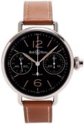 Bell & Ross Herrklocka BRWW1-MONO-HER-SCA WW1 Svart/Läder Ø45 mm